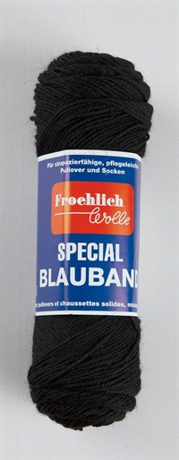 0010 Sort, Blauband fra Froehlich Wolle